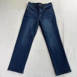 American Eagle Slim Straight Jeans Women Size 6 Blue Next Level Stretch Denim